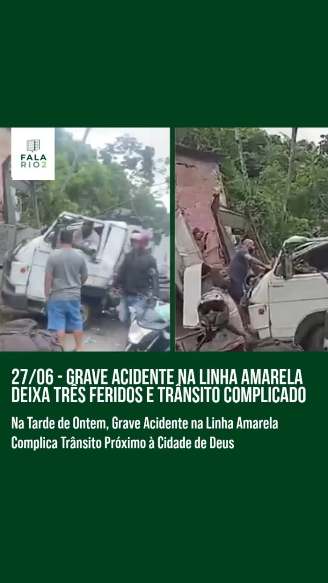 Na tarde de ontem, 27 de junho, um grave acidente envolvendo dois caminhões causou bastante congestionamento e deixou três