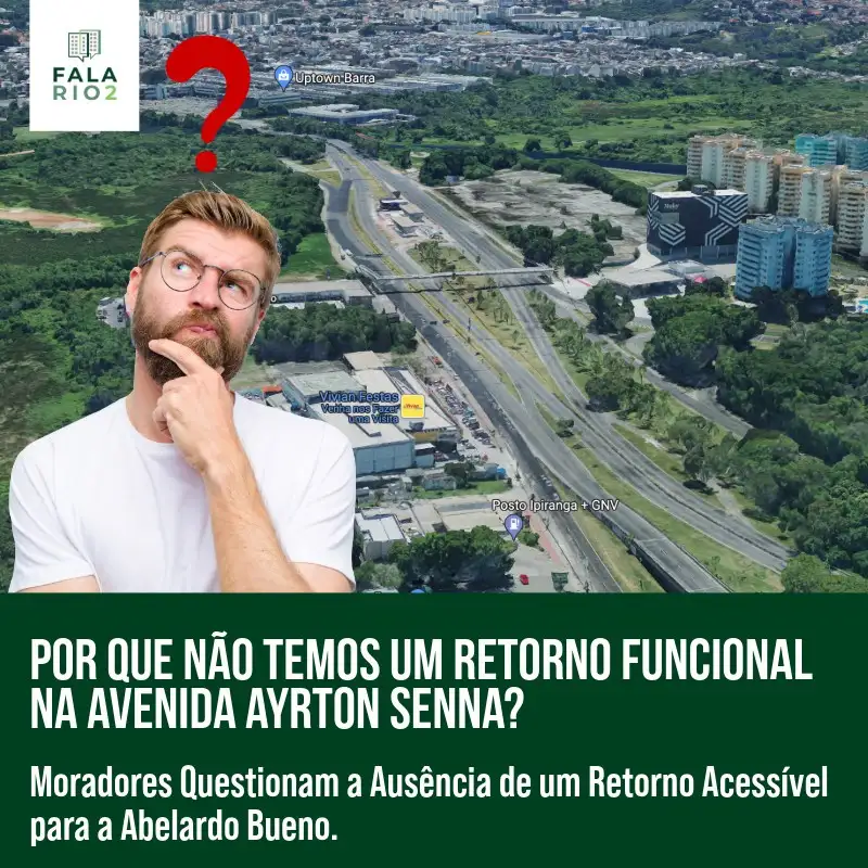 Na Avenida Ayrton Senna, uma das principais vias da região, um problema de infraestrutura persiste e frustra os moradores: a