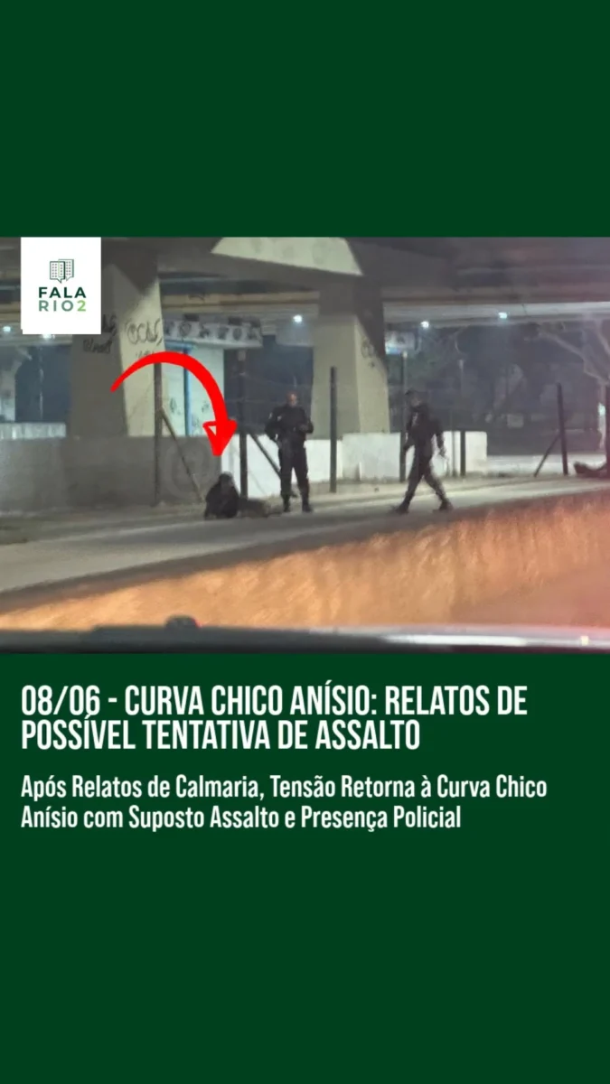 Na noite de ontem, 08 de junho, vizinhos levaram um susto Curva Chico Anísio, área recentemente "pacificada" após ampla