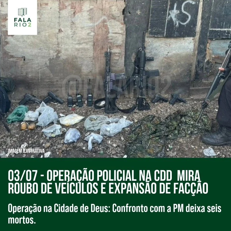 Na manhã desta quarta-feira, 3 de julho, uma grande operação conduzida pelo 18º Batalhão de Polícia Militar (Jacarepaguá) na