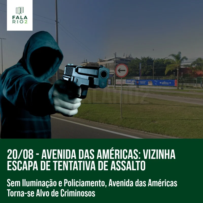 Na última terça-feira à noite, uma vizinha que trabalha no BarraShopping relatou que frequentemente presencia bandidos