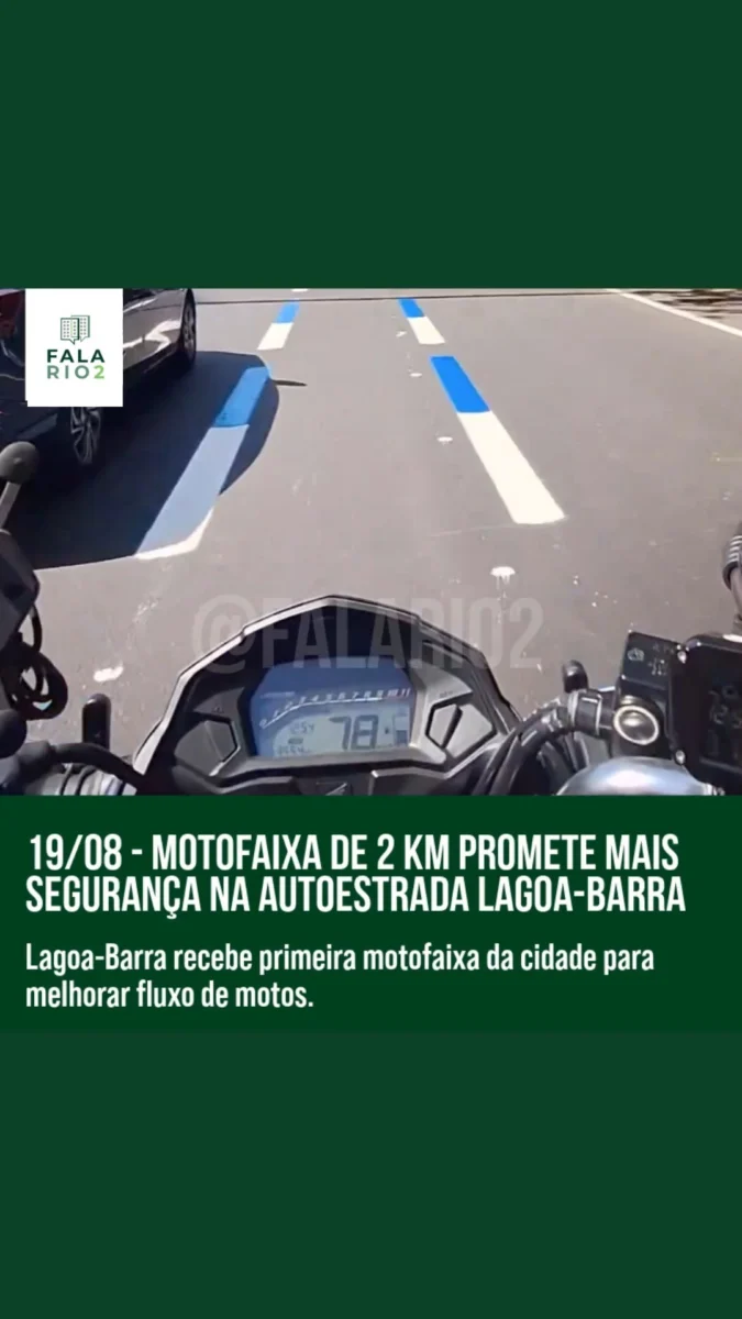Rio ganha a 1ª motofaixa; veja como funciona