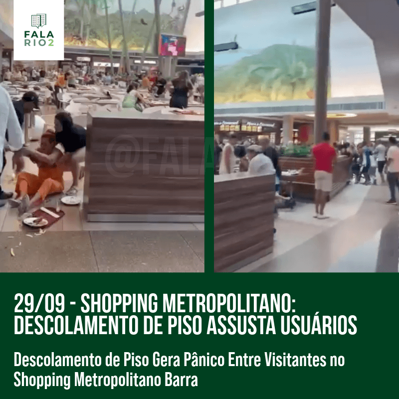 Barulho no Shopping Metropolitano Barra Causa Pânico pela Segunda Vez em Três Meses