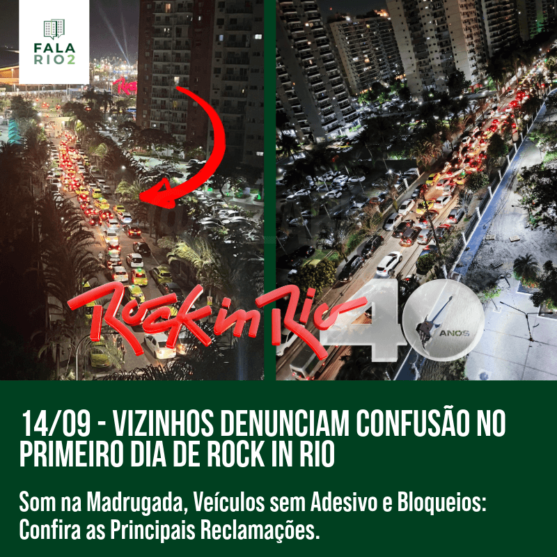 Vizinhos Denunciam Desorganização no Primeiro Dia de Rock in Rio