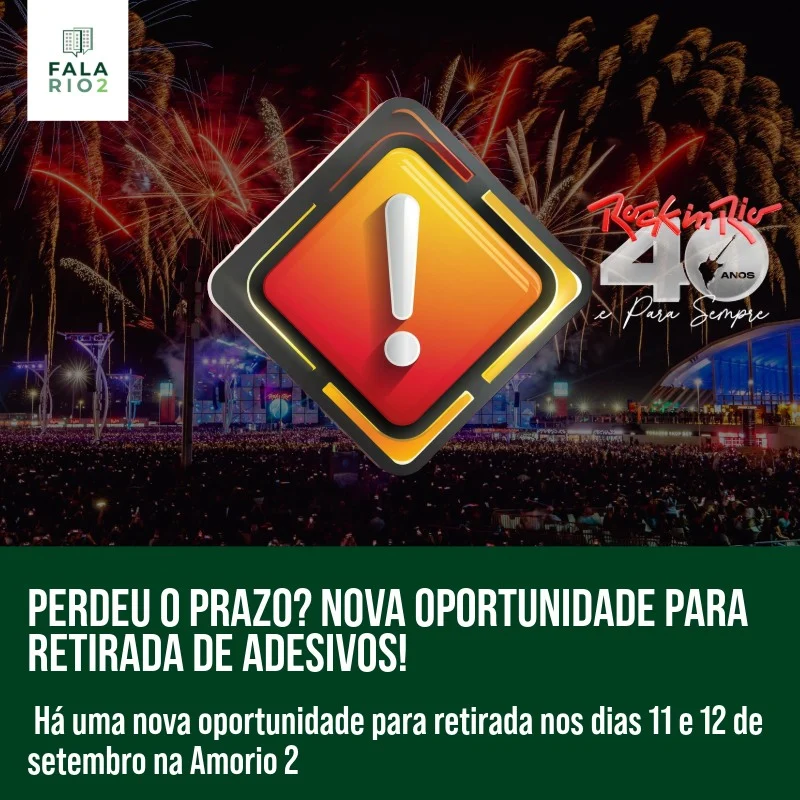 Os moradores que não conseguiram retirar seus adesivos de credenciamento de veículos para o Rock in Rio dentro do prazo