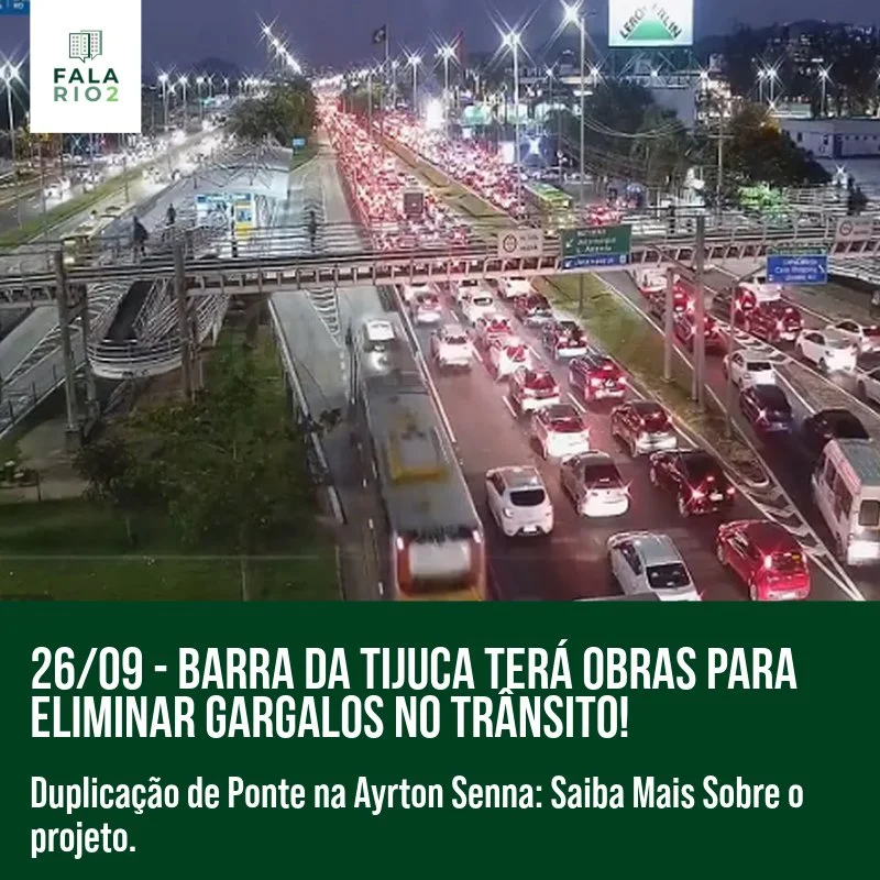 A Barra da Tijuca passará por duas grandes intervenções para reduzir o trânsito na região.