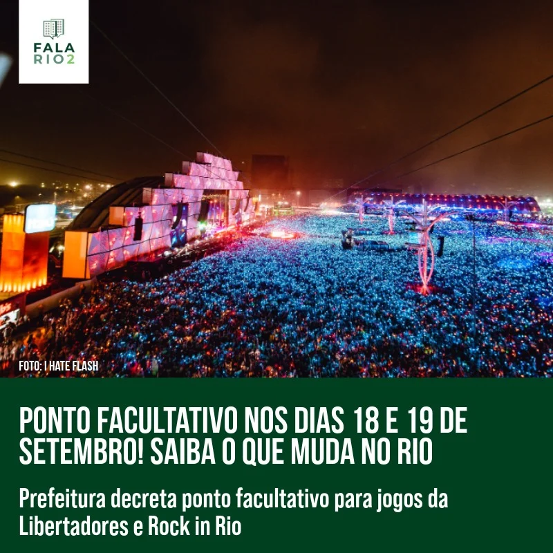 O prefeito do Rio de Janeiro, Eduardo Paes, anunciou que, a partir do dia 13 de setembro, a cidade terá cerca de 10 dias de