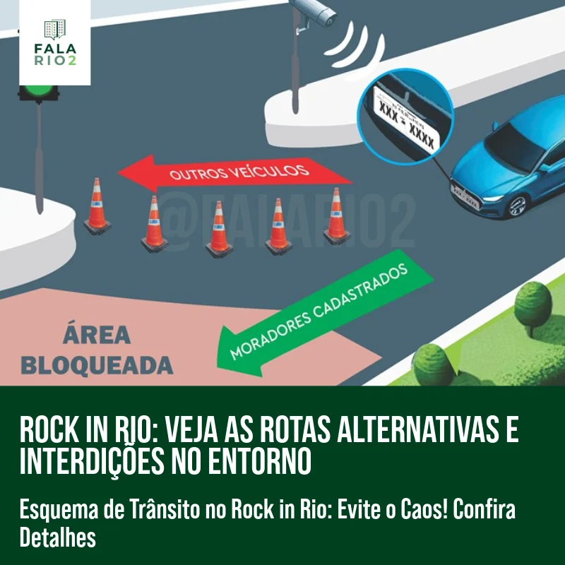 A CET-Rio, implantará um esquema especial de trânsito para o Rock in Rio, nos dias 13, 14, 15, 19, 20, 21 e 22 de setembro