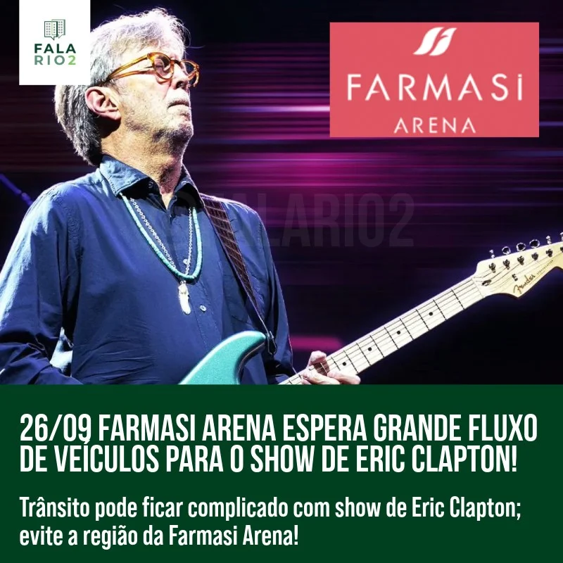 Na próxima quinta-feira, 26 de setembro, a Farmasi Arena receberá o show de Eric Clapton com abertura de Gary Clark Jr.