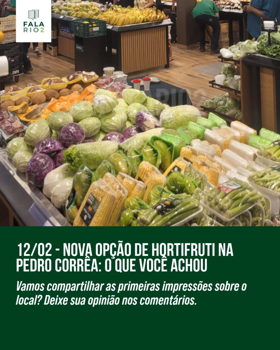 Ontem (12/02), foi inaugurado o Casa Fruti, novo hortifruti localizado na Estrada Coronel Pedro Corrêa.
