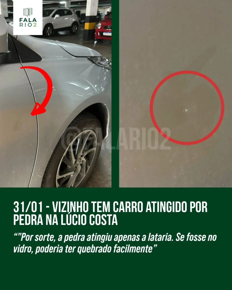 Pedra Atirada Contra Carro na Av.