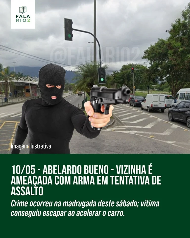 Na madrugada deste sábado, 10 de maio, por volta de 01h10, uma vizinha enviou um relato alarmante ao FalaRio2 sobre uma