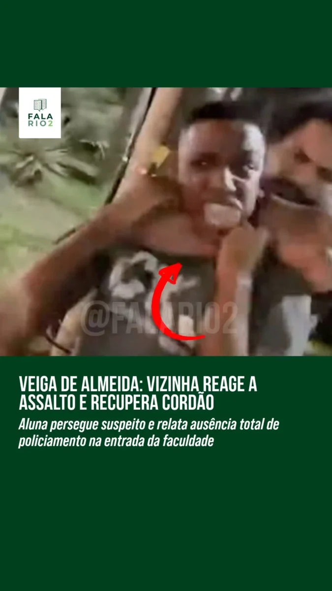 Na noite de quarta-feira, 30 de abril, uma vizinha foi assaltada em frente à faculdade Veiga de Almeida, na Barra da Tijuca.