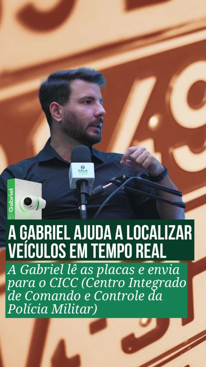 No Fala Barra Olímpica, Gabriel Feijão explica como o sistema da Gabriel se conecta com o CICC da Polícia Militar e ajuda a