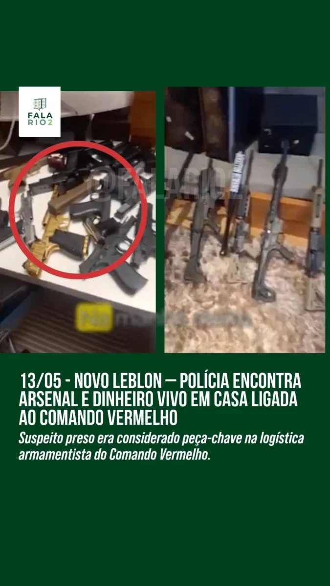 Imagens divulgadas nesta terça-feira (13) pelo Governo do Estado do Rio de Janeiro revelam o arsenal apreendido durante uma