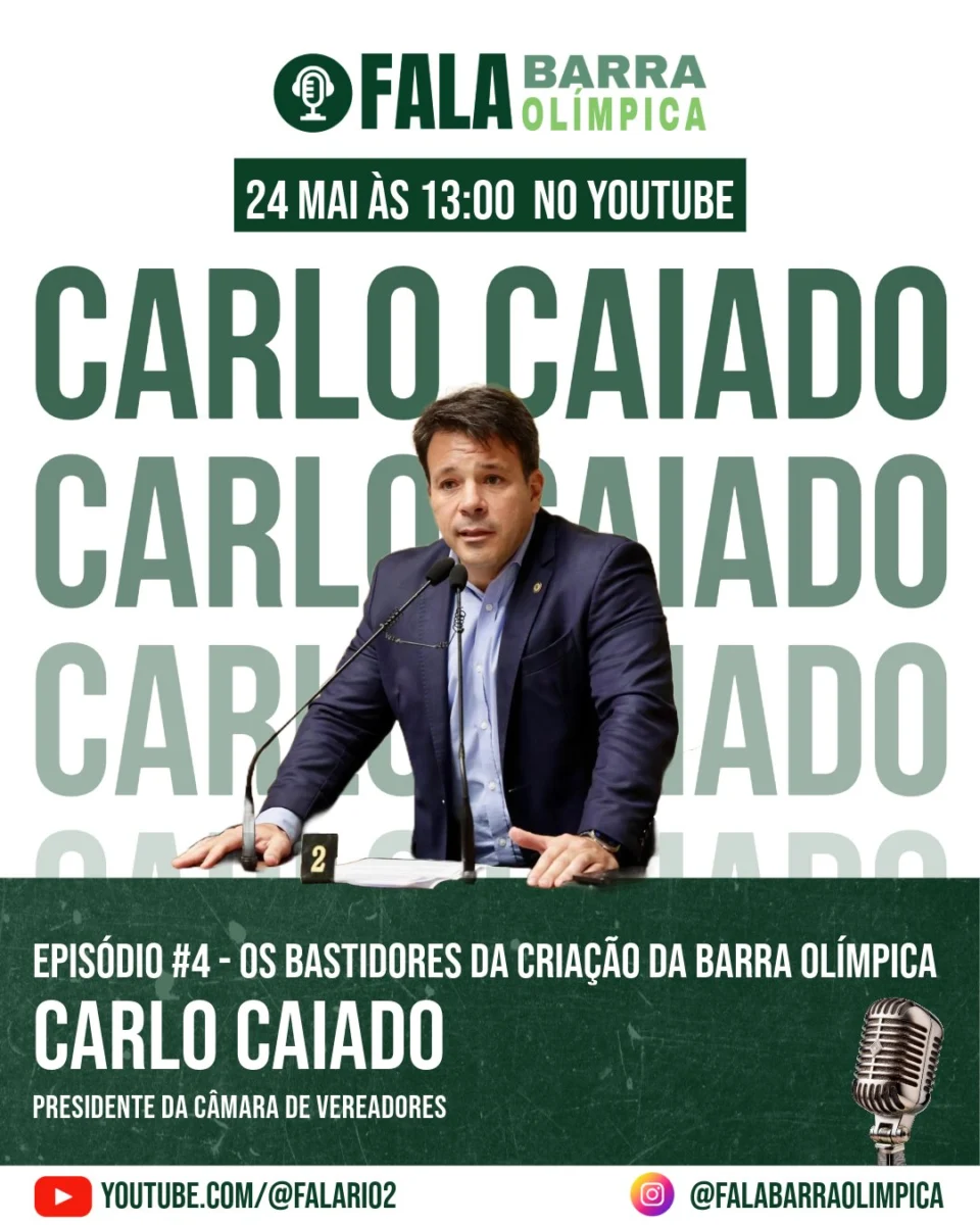 No sábado, dia 24 de maio, às 13h, vai ao ar mais um episódio do Fala Barra Olímpica, o podcast do FalaRio2 que convida