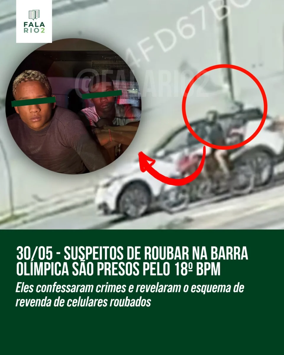 Dois suspeitos de roubar celulares nas avenidas Pedro Corrêa, Abelardo Bueno e Ayrton Senna foram presos nesta semana.