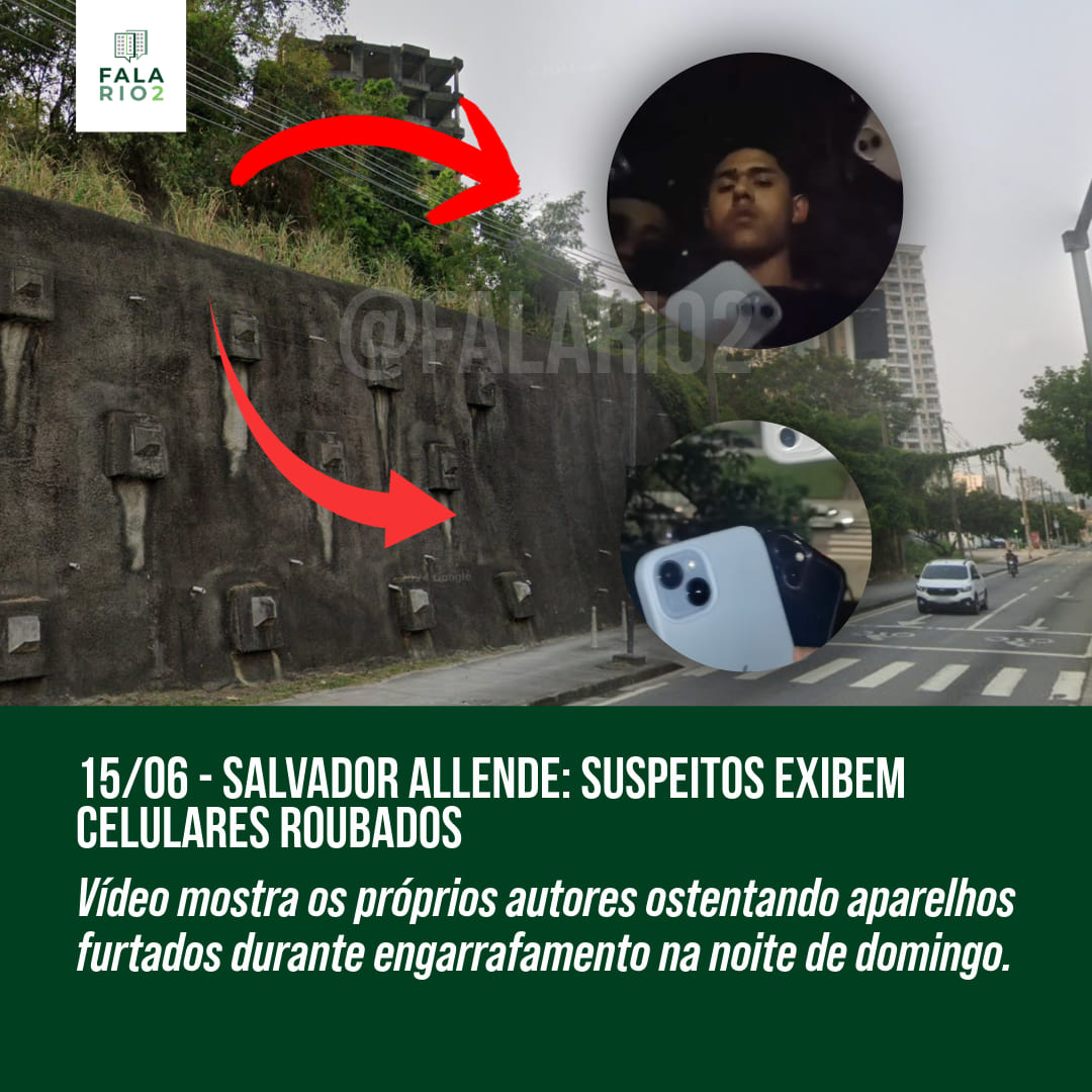 Suspeitos Filmam Celulares Roubados na Salvador Allende e Publicam nas Redes