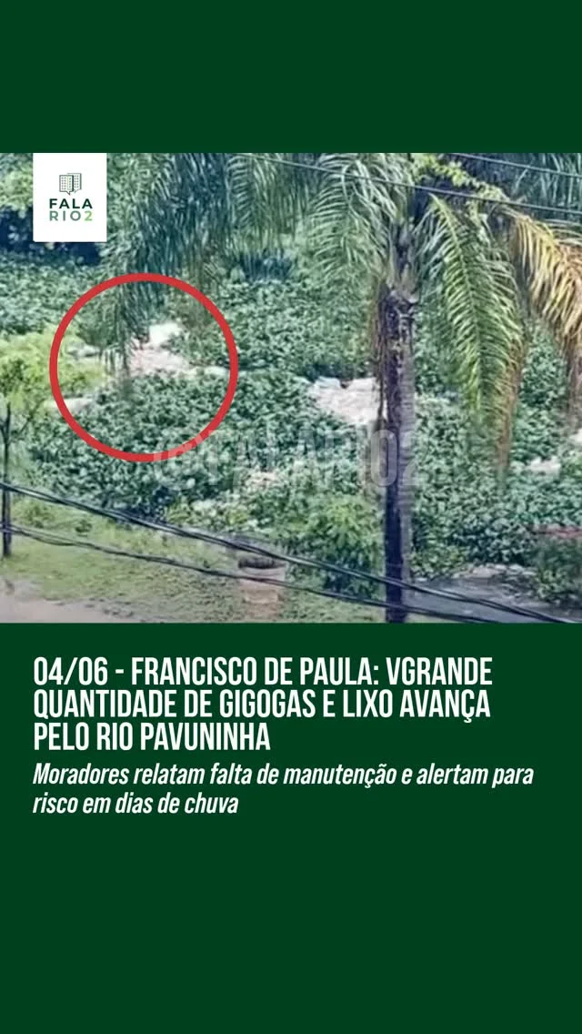 Gigogas, lixo e descaso: Rio Pavuninha preocupa moradores da Francisco de Paula