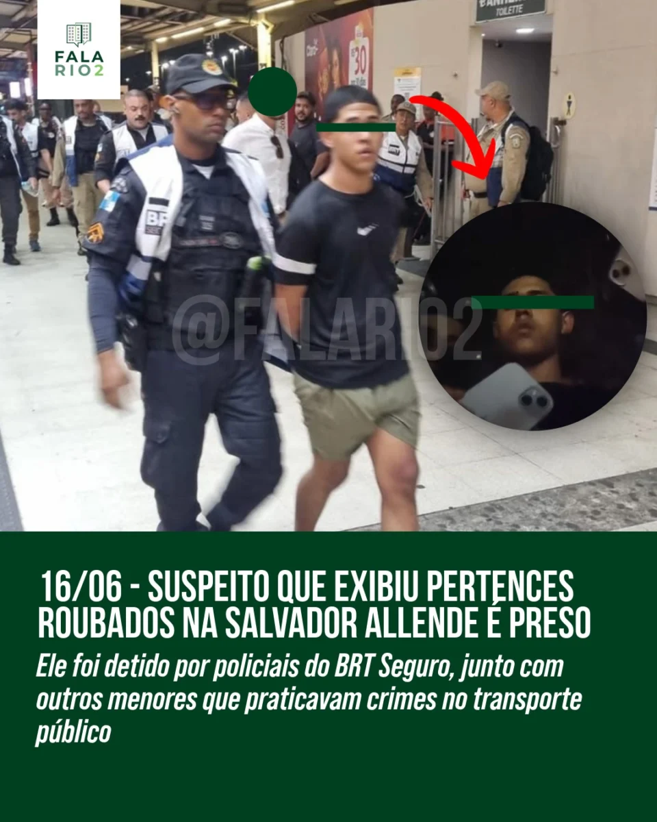 Suspeito Que Exibiu Pertences Roubados é Apreendido no BRT