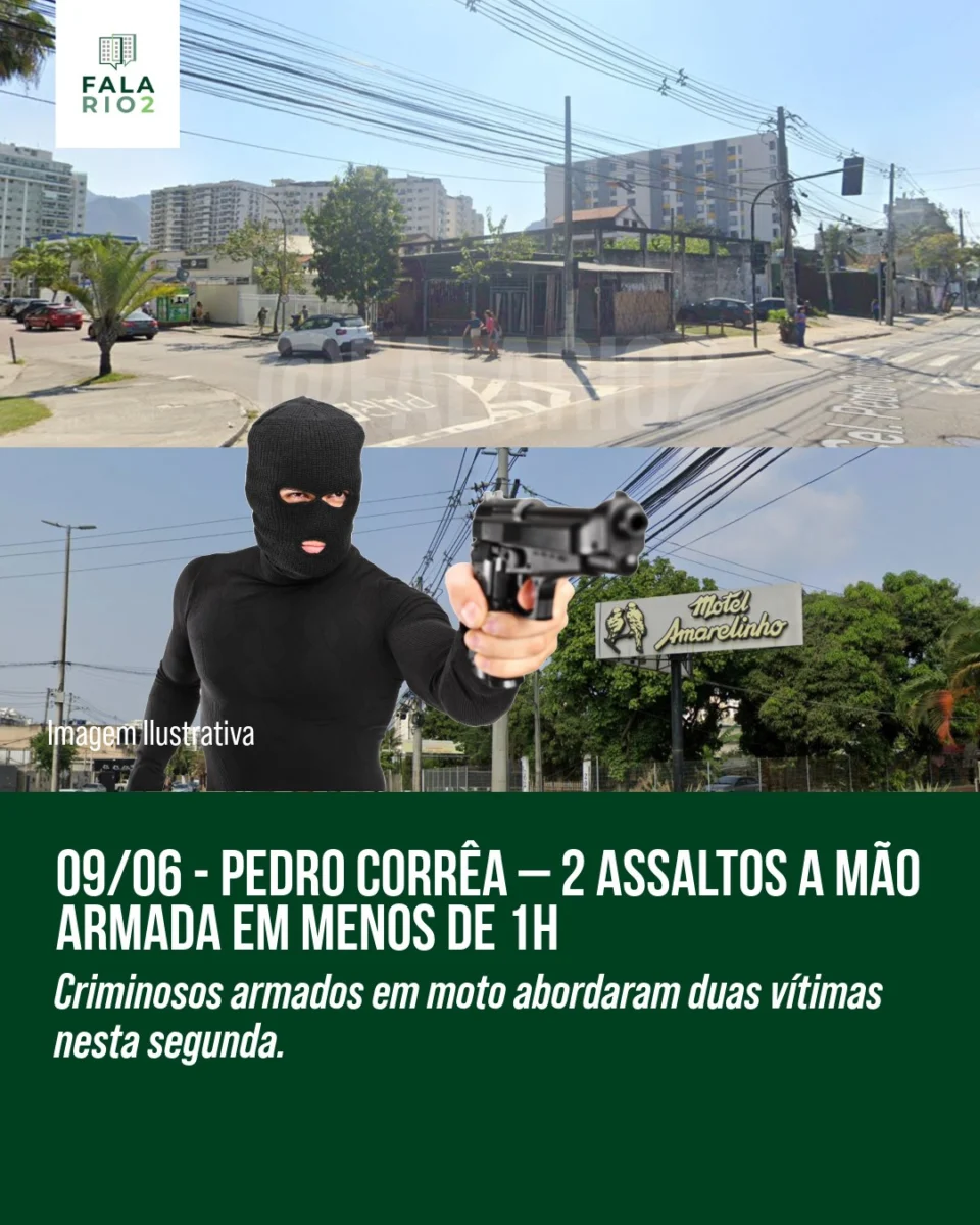 A manhã desta segunda-feira foi marcada por dois assaltos a mão armada na Avenida Pedro Corrêa, na Barra Olímpica, em um