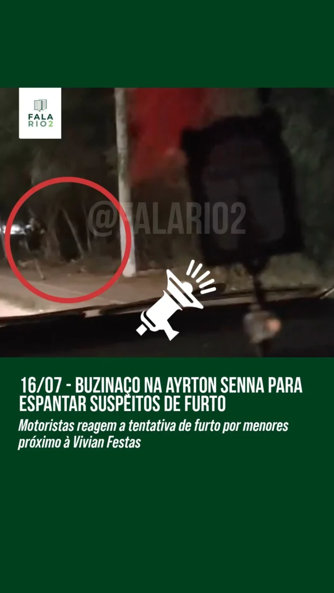 Tentativa de furto mobiliza motoristas na Avenida Ayrton Senna