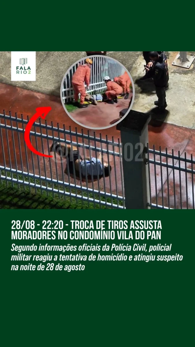 Na noite de quinta-feira, 28 de agosto de 2025, por volta das 22h20, moradores do condomínio Vila do Pan, na Barra Olímpica,