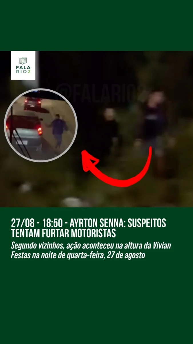 Na noite de quarta-feira, 27 de agosto de 2025, por volta das 18h50, um morador registrou em vídeo uma cena de tentativa de