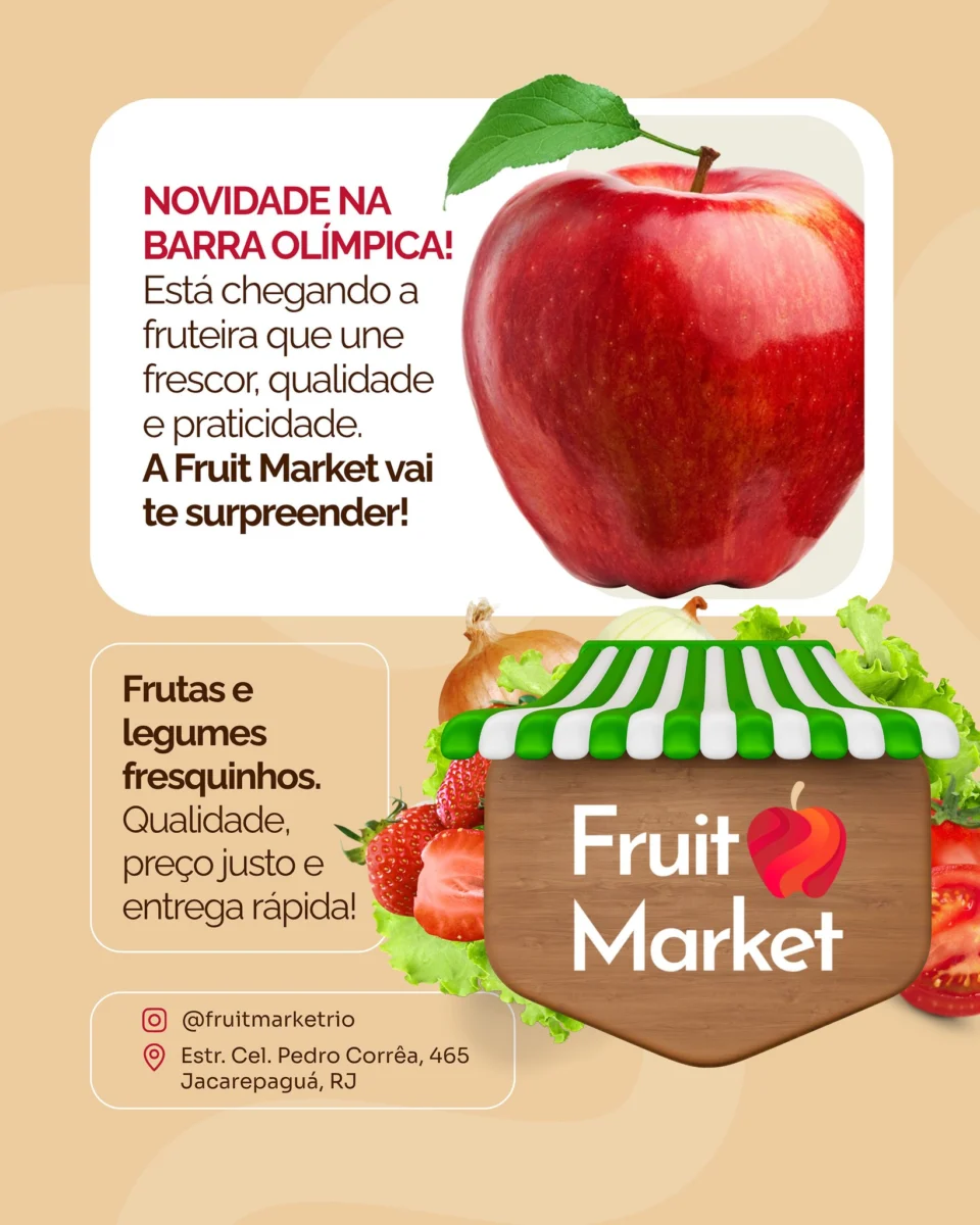 Recado da @fruitmarketrio para os vizinhos.