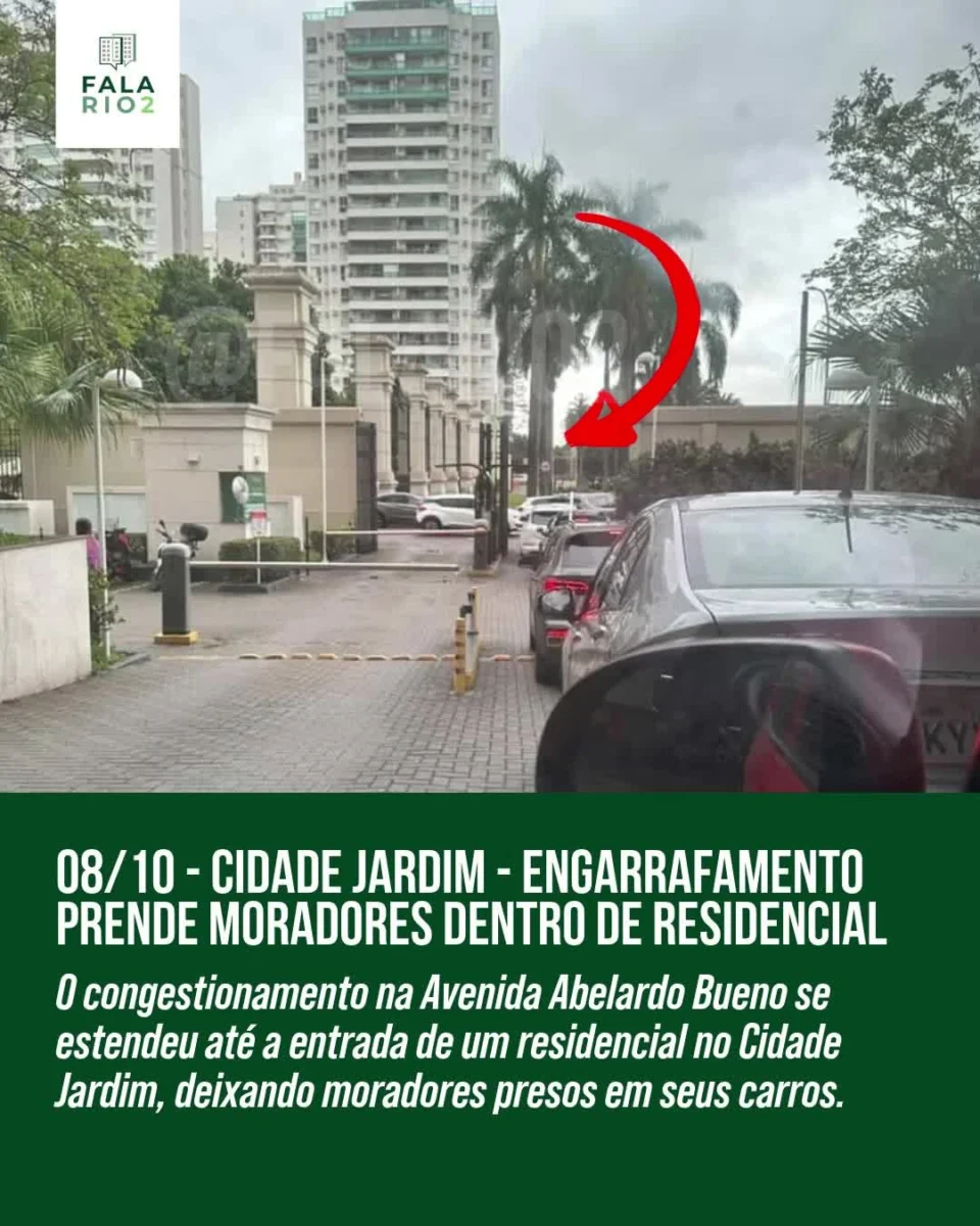 Nessa Quinta-feira, 9 de outubro, às 07h49, na entrada de um residencial do condomínio Cidade Jardim, uma vizinha ficou