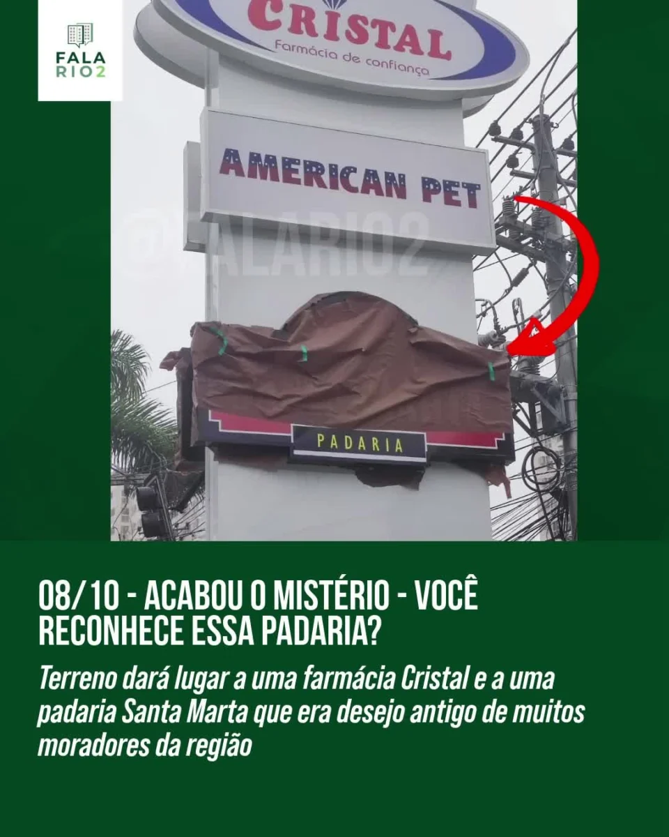 Depois de semanas de curiosidade, foi possível confirmar o que está chegando à esquina da Estrada Coronel Pedro Corrêa com a