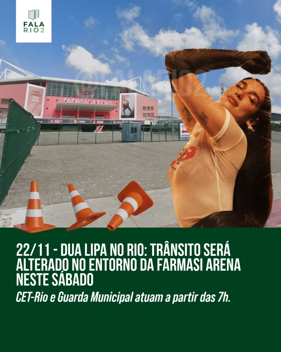 O sábado, 22 de novembro, terá um esquema especial de trânsito no entorno da Farmasi Arena, no Parque Olímpico, na Barra