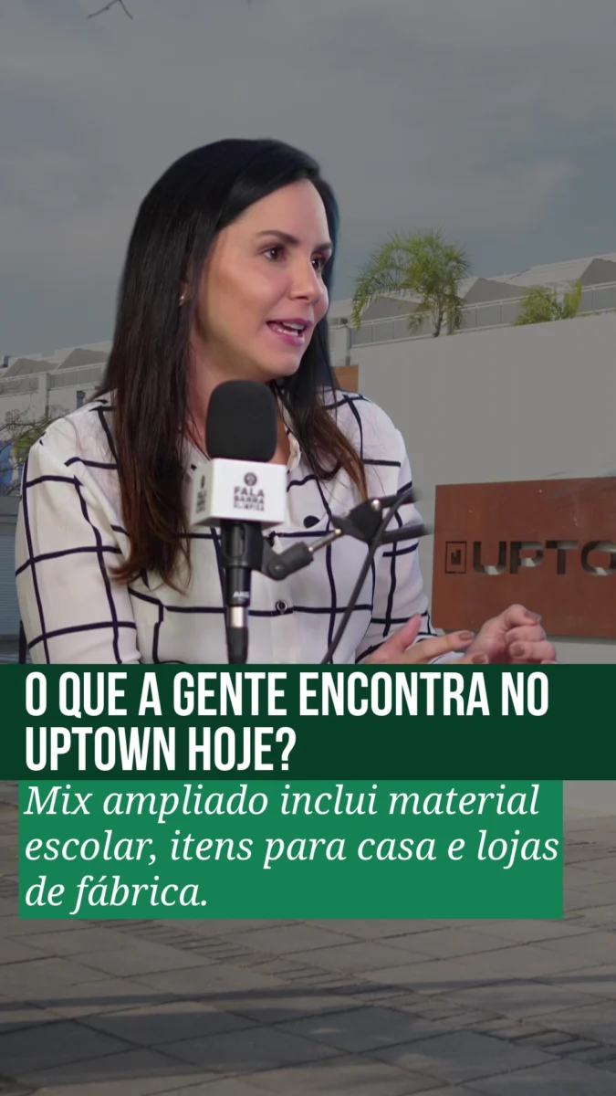 Durante a conversa, Daniella Arcoverde explicou que, ao visitar o Uptown, o público encontra uma variedade maior de