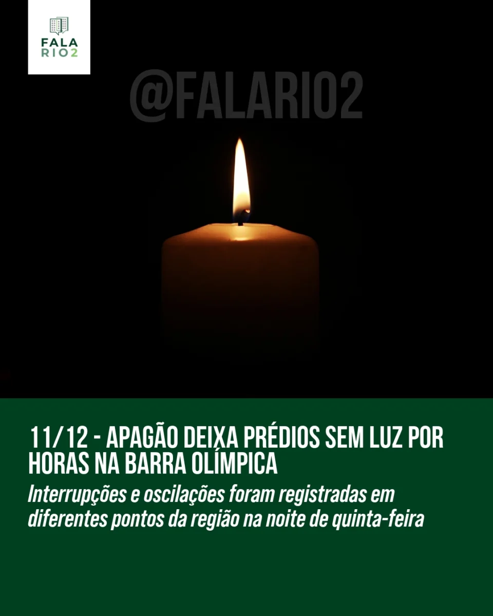 Apagão atinge Barra Olímpica e Barra da Tijuca na noite de quinta-feira