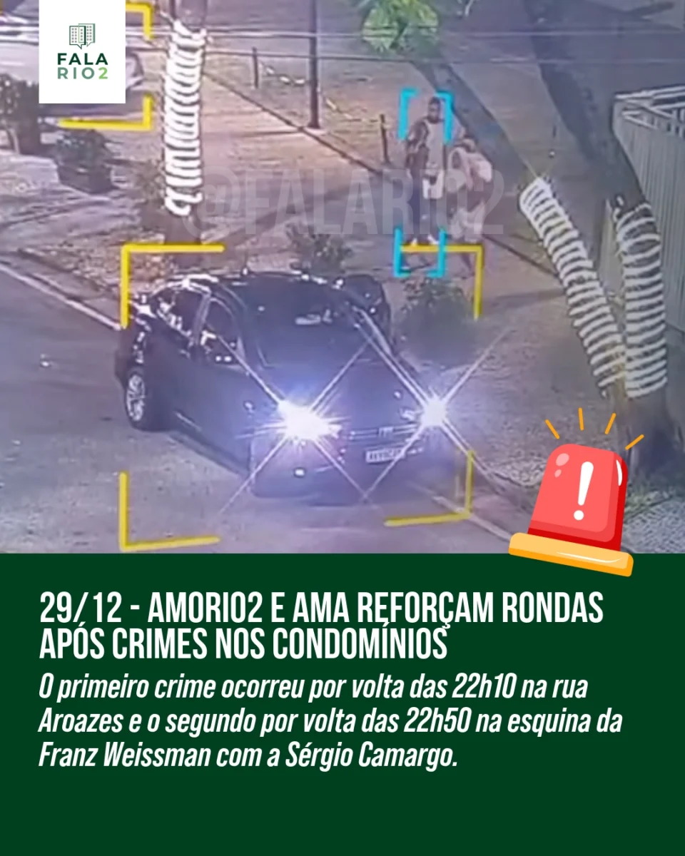 Domingo, 28 de dezembro de 2025, entre 22h10 e 22h50, duas ocorrências de assalto foram registradas no Villas da Barra e