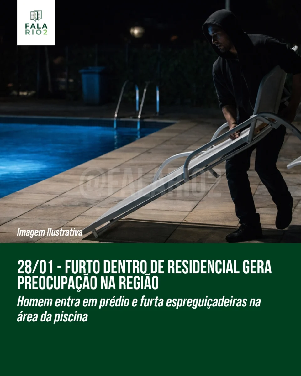 Um residencial da Barra Olímpica, cujo nome não será divulgado por questões de segurança, registrou um furto dentro do