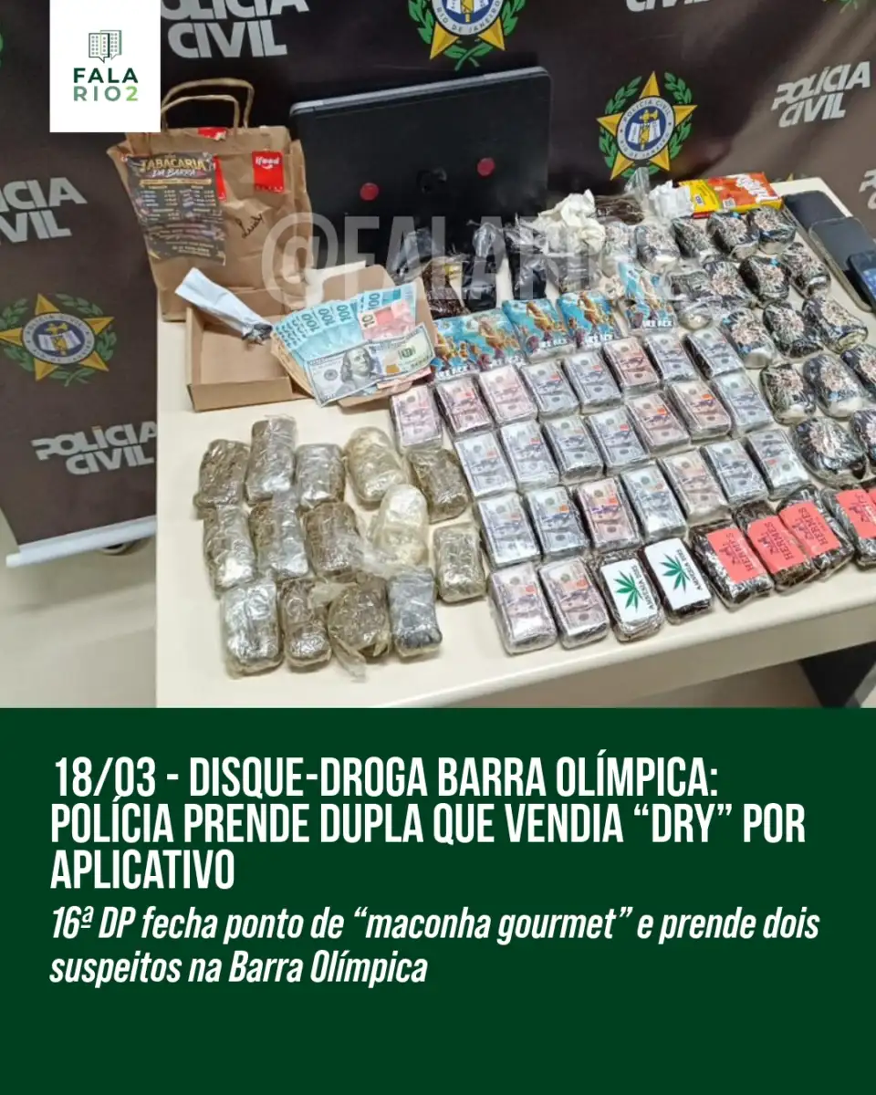 Na quarta-feira, 18 de março de 2026, policiais civis da 16ª Delegacia de Polícia da Barra da Tijuca, vinculada à Delegacia