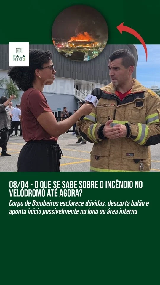 Na madrugada desta quarta-feira, 8 de janeiro, um incêndio atingiu o Velódromo do Parque Olímpico, na Barra Olímpica, Zona