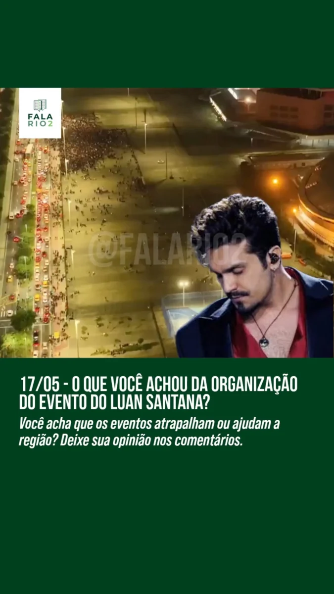 Na noite de ontem, 16 de Maio, houve um mega show do Luan Santana no Parque Olímpico.