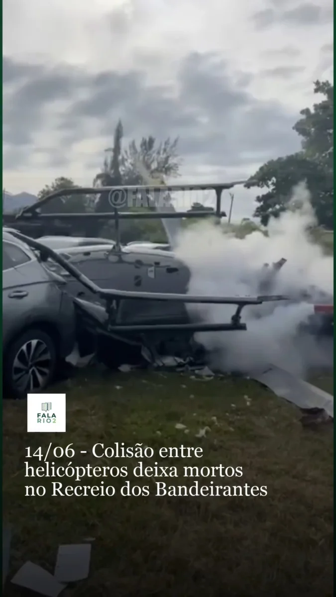 Na manhã deste domingo, um grave acidente envolvendo helicópteros mobilizou equipes de resgate no Recreio dos Bandeirantes.