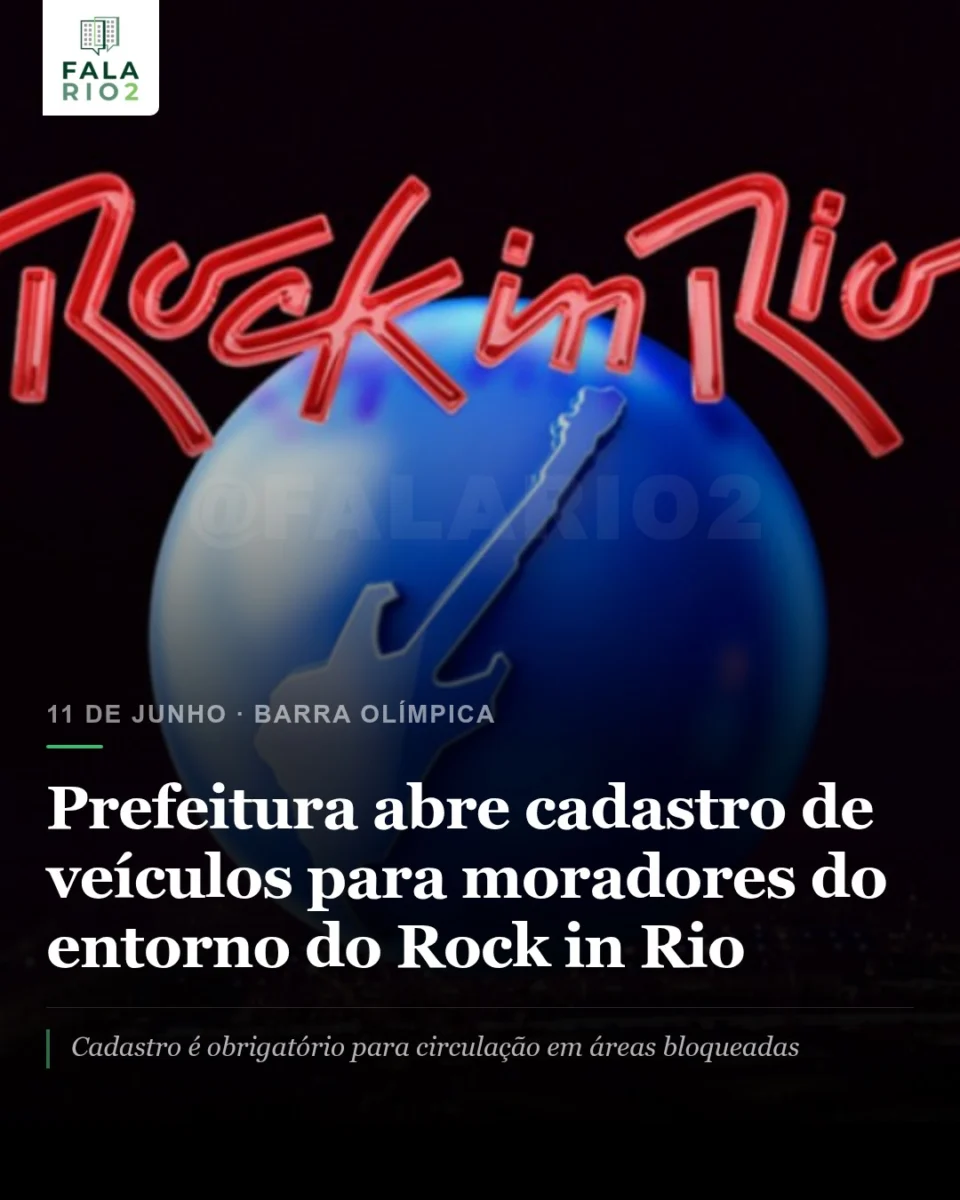 A Prefeitura do Rio abriu o cadastramento de veículos para moradores do entorno do Parque Olímpico, na Barra Olímpica, onde