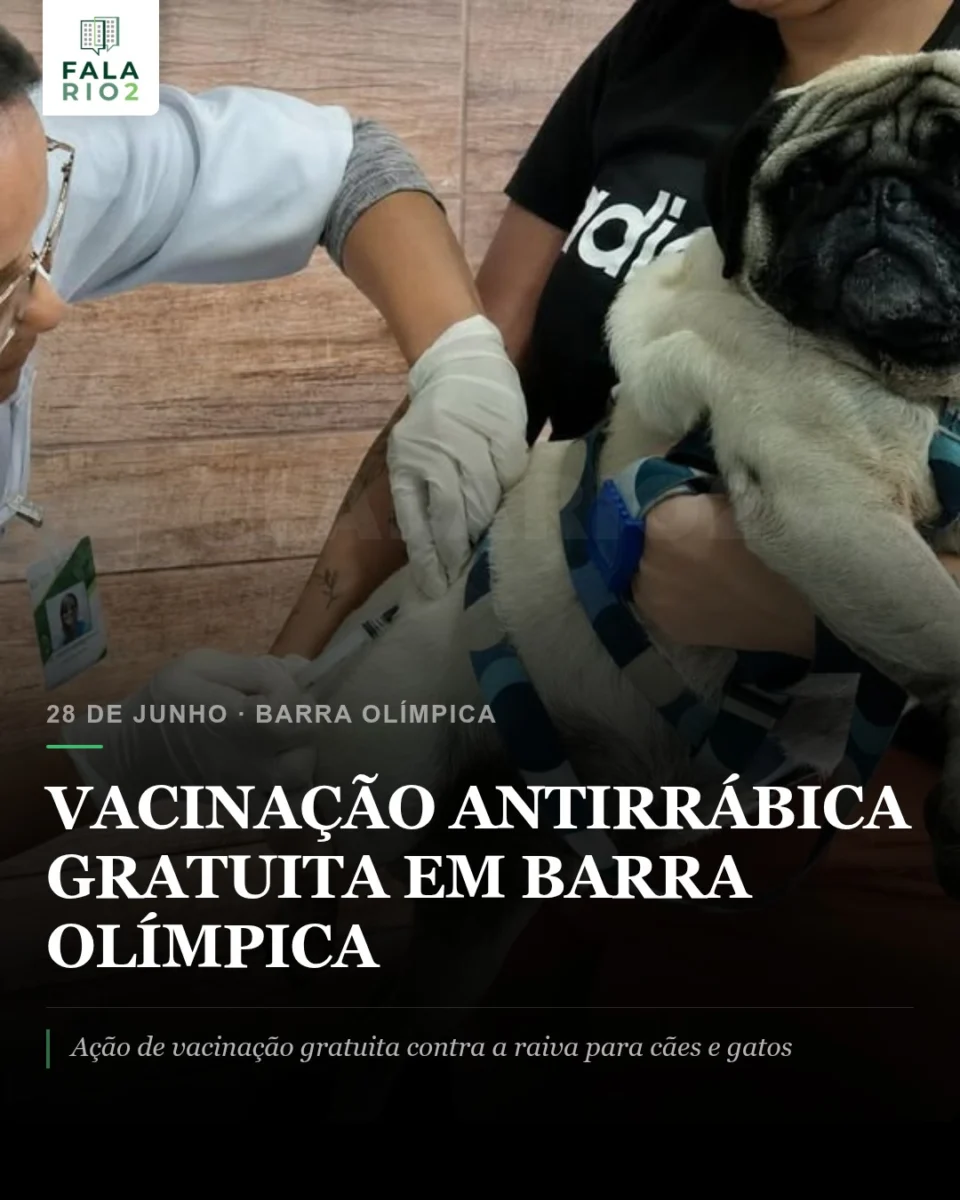VACINAÇÃO ANTIRRÁBICA GRATUITA EM BARRA OLÍMPICA
