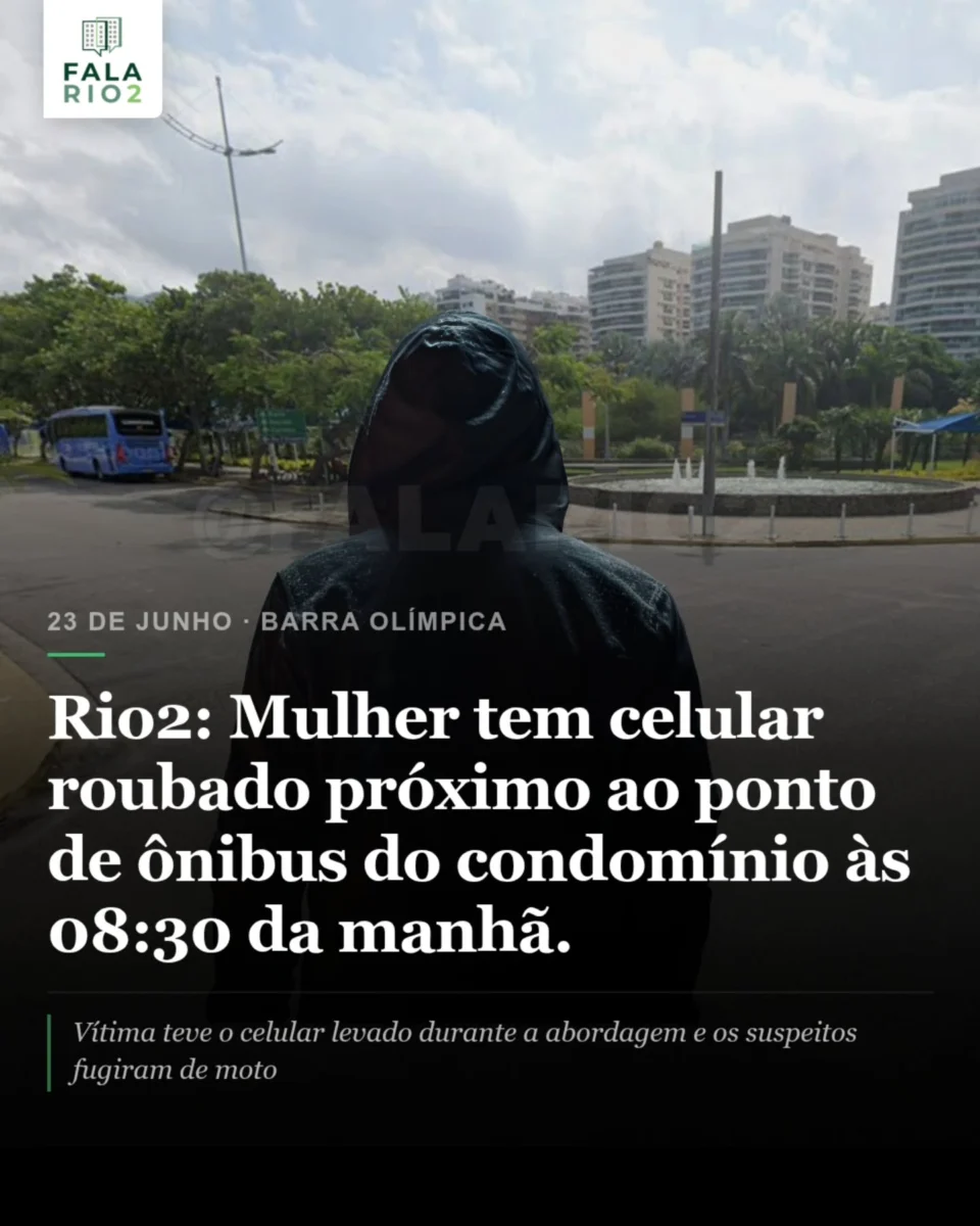 Uma mulher teve o celular roubado na manhã desta terça-feira, 23 de junho, por volta das 8h30, na Rua Amílcar de Castro,