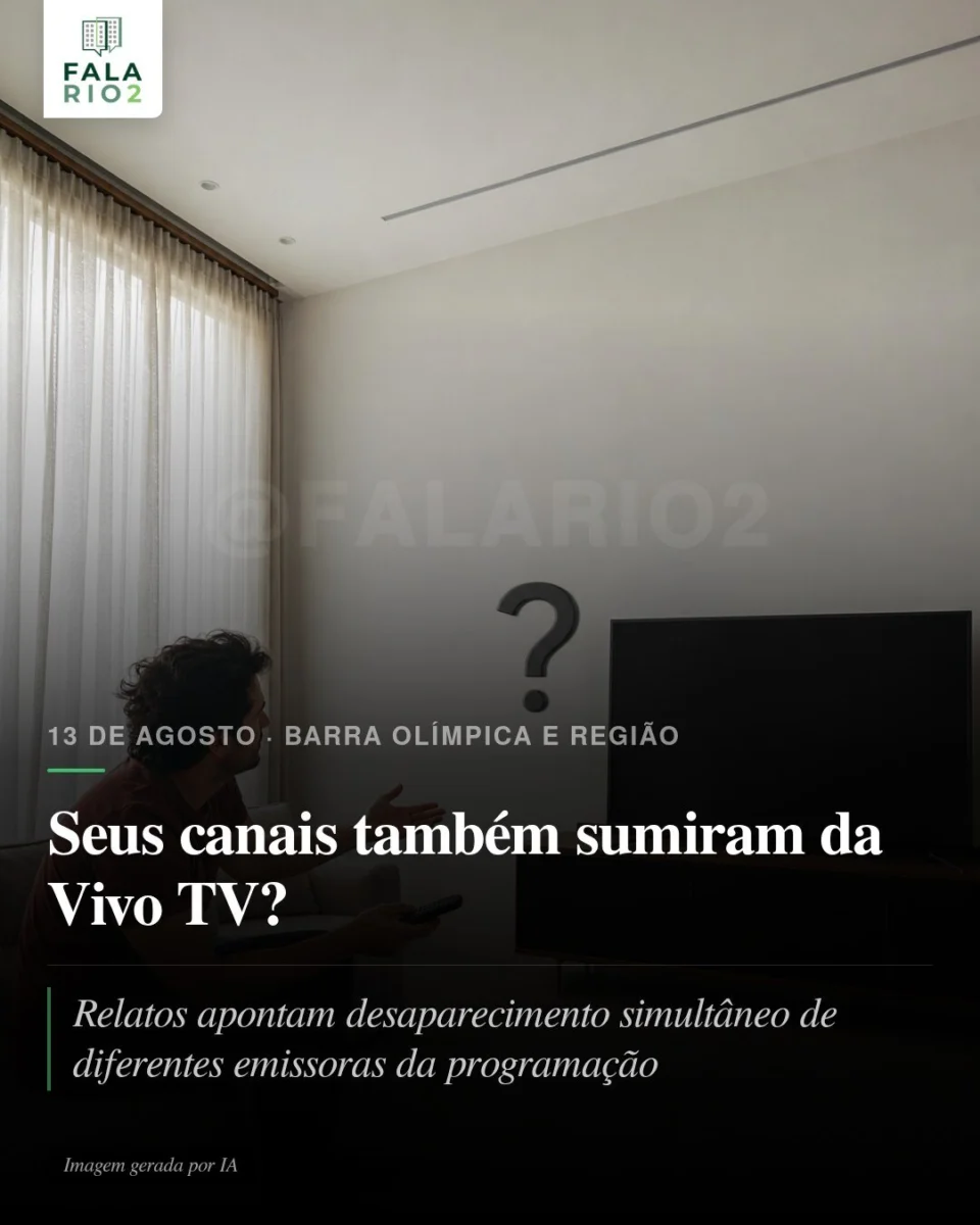 Nos últimos dias, o FalaRio2 começou a receber queixas de vizinhos que utilizam a Vivo TV e perceberam o desaparecimento de