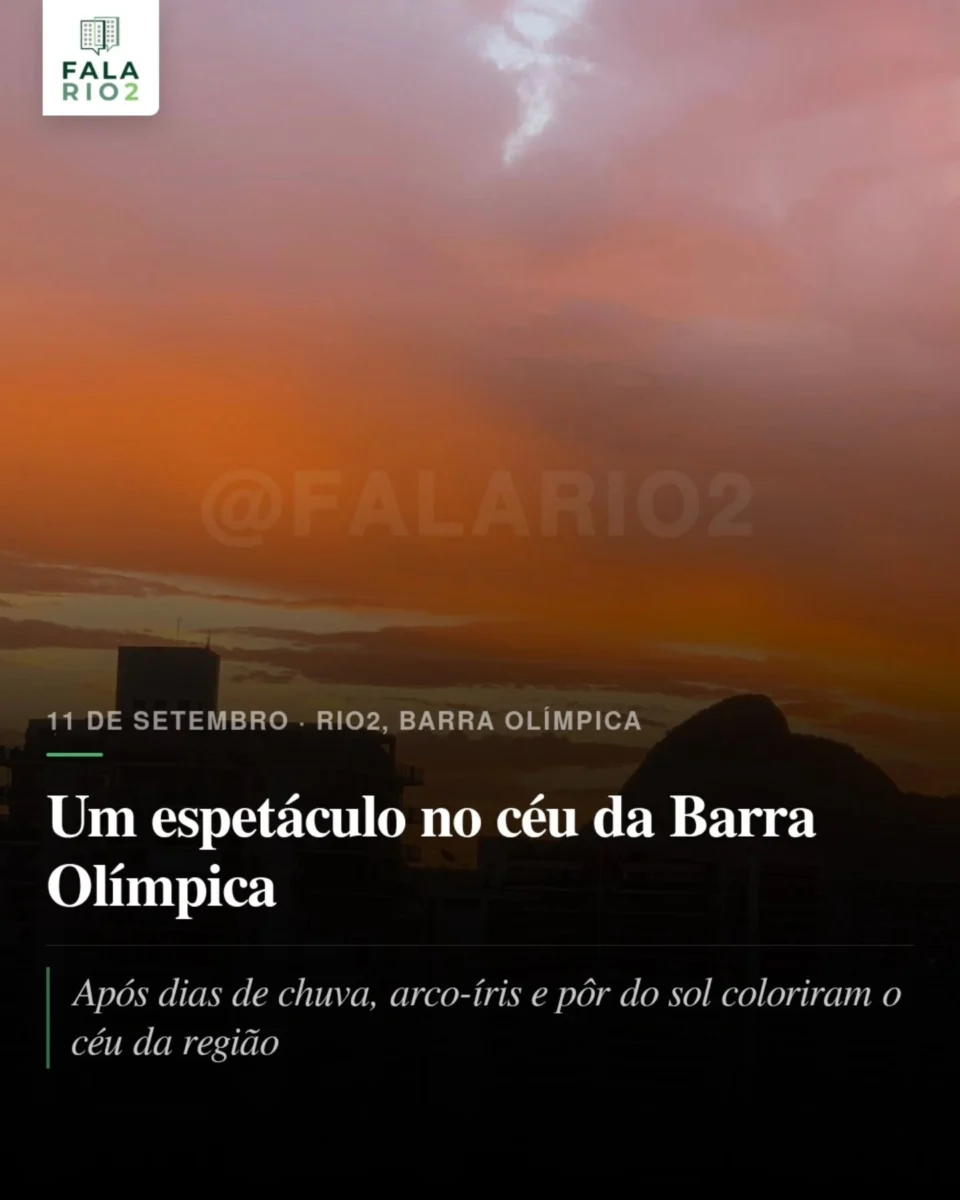 Depois de dias seguidos de muita chuva e céu cinzento, a Barra Olímpica encerrou esta sexta-feira, 11 de setembro, com um