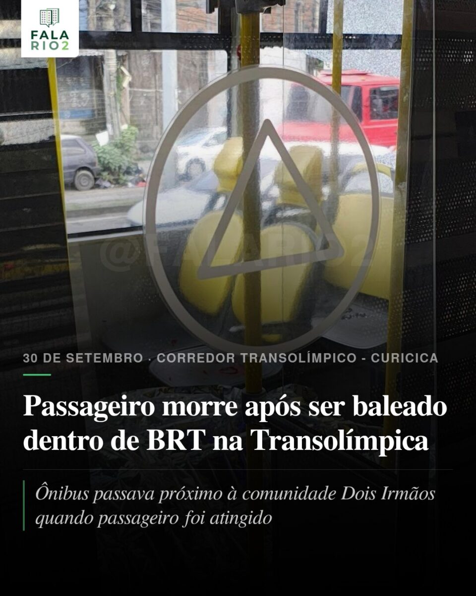 Passageiro morre baleado em ônibus do BRT no corredor Transolímpico