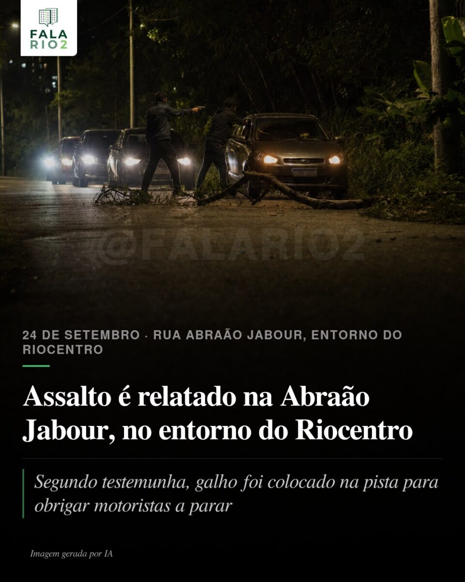 Vizinho relata assalto na Rua Abraão Jabour, no entorno do Riocentro