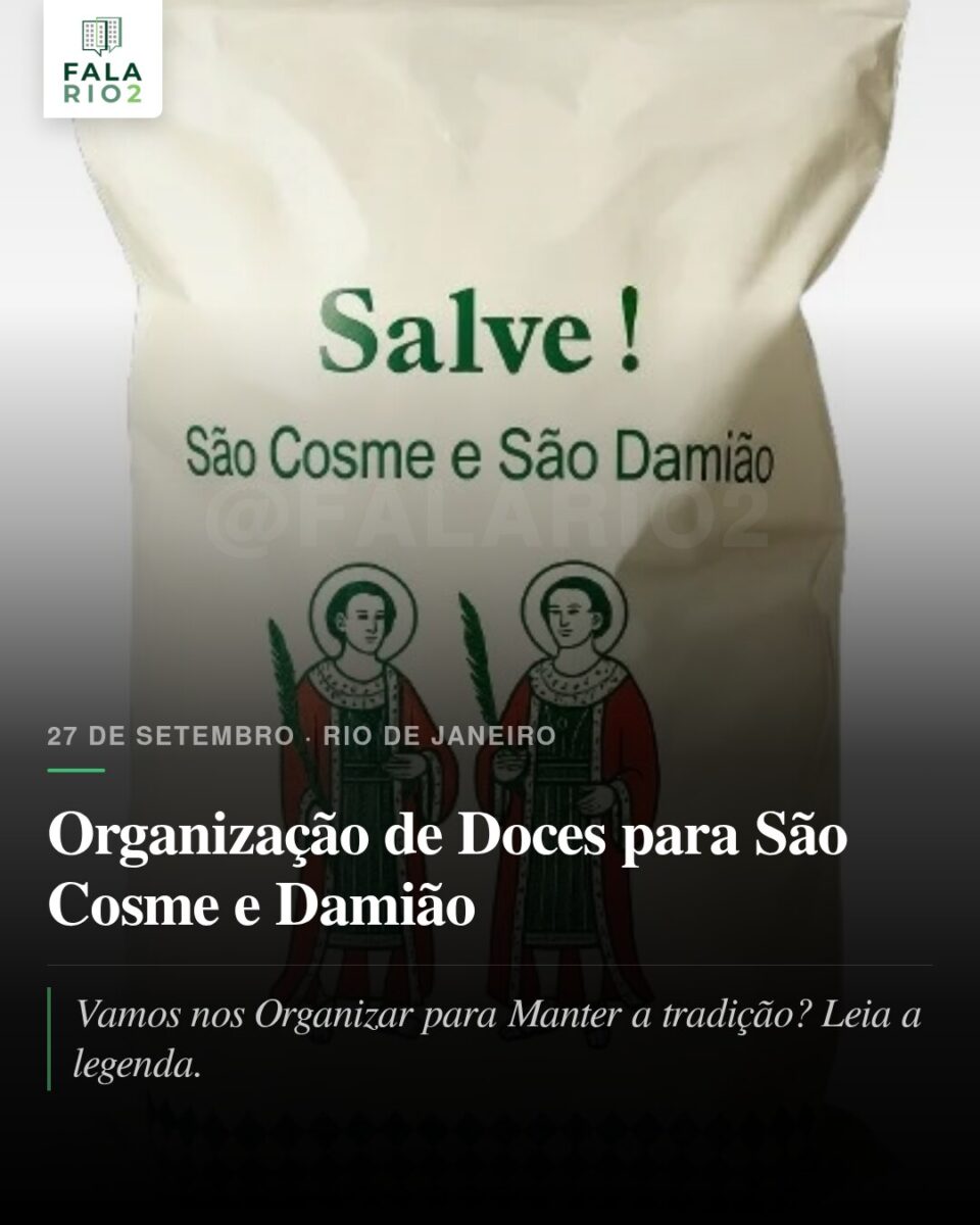 São Cosme e Damião: organização da distribuição de doces em setembro de 2026
