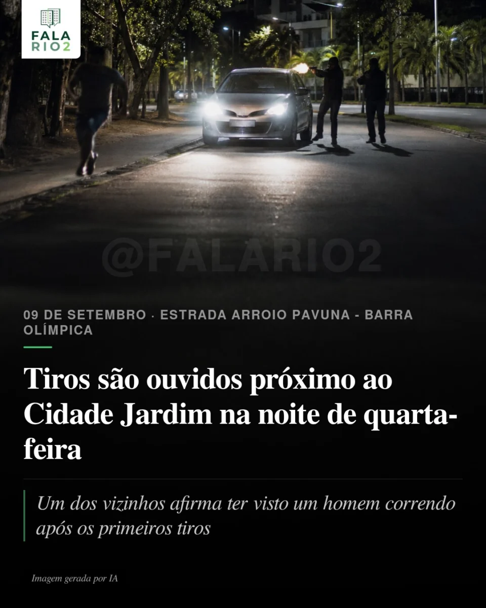 Vizinhos da Barra Olímpica relataram ter ouvido uma sequência de tiros na noite de quarta-feira, 9 de setembro, por volta
