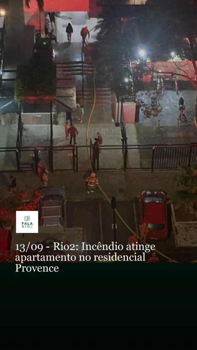 Um incêndio atingiu um apartamento do residencial Provence, no Rio2, durante a madrugada deste domingo, 13 de setembro.